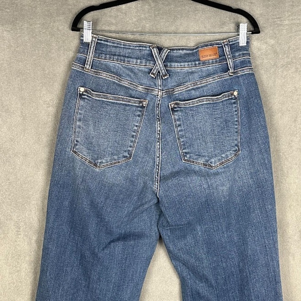 Judy Blue Jeans Womens 14W Blue Wide Leg Stretch Pockets High Rise Medium Wash - Picture 6 of 14